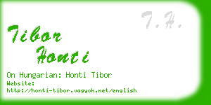 tibor honti business card